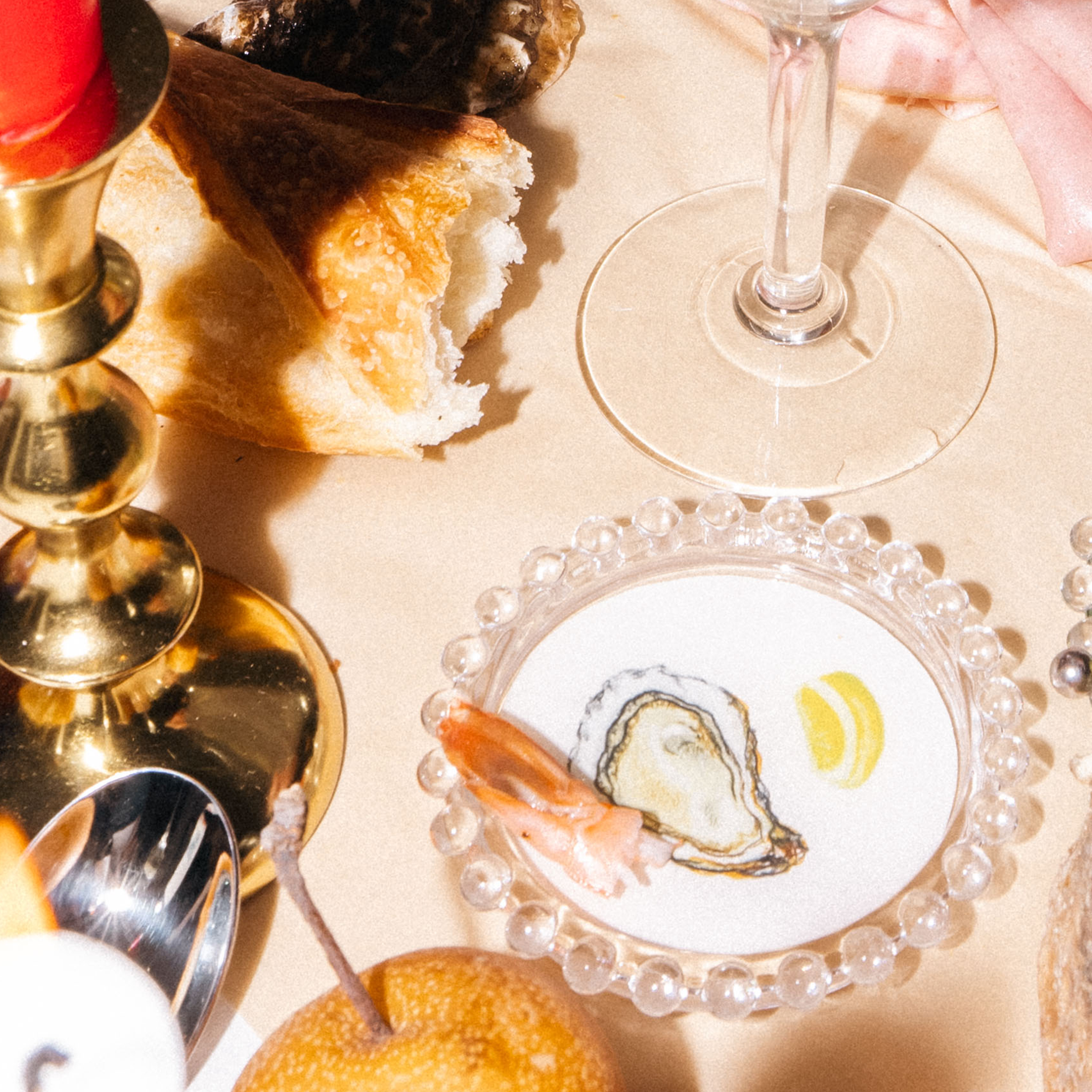 Wear Your Snacks - Oyster & Lemon Trinket Dish: Cream