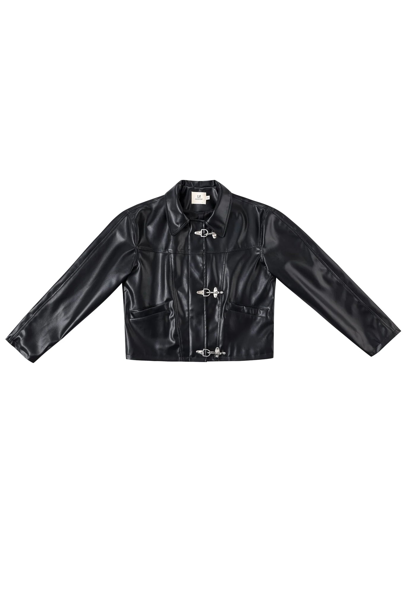 AMELIA JACKET - BLACK PLANT LEATHER
