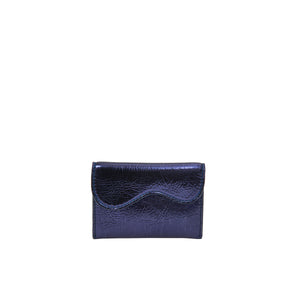 WALLET WAVE METALLIC STRUCTURE - SHEENY NAVY