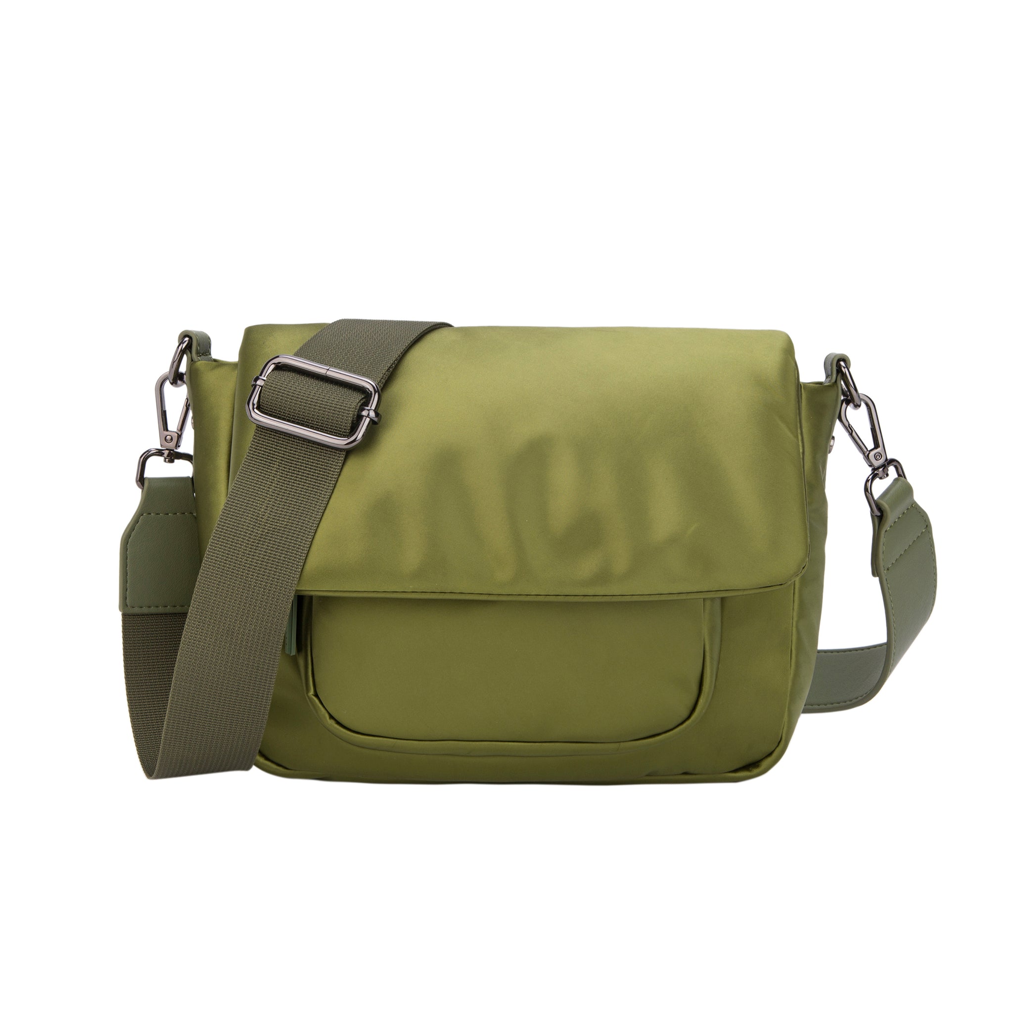 HVISK - CAYMAN POCKET PUFFER SHINY TWILL - GREEN LAND