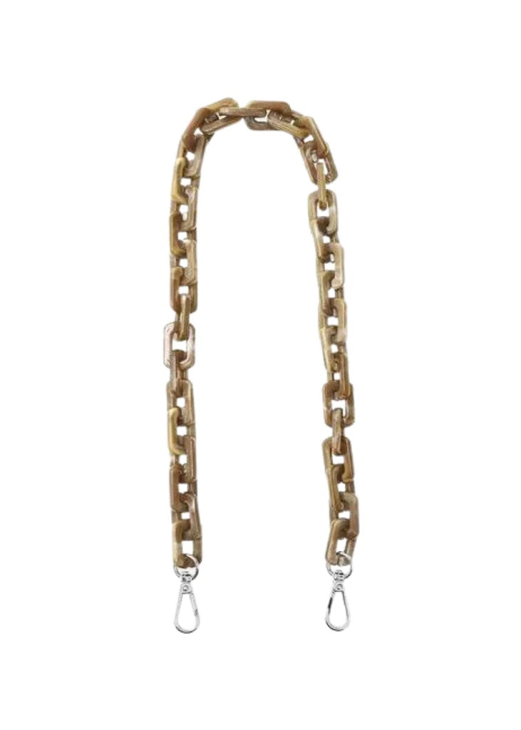 SQUARED CHAIN HANDLE - BROWN