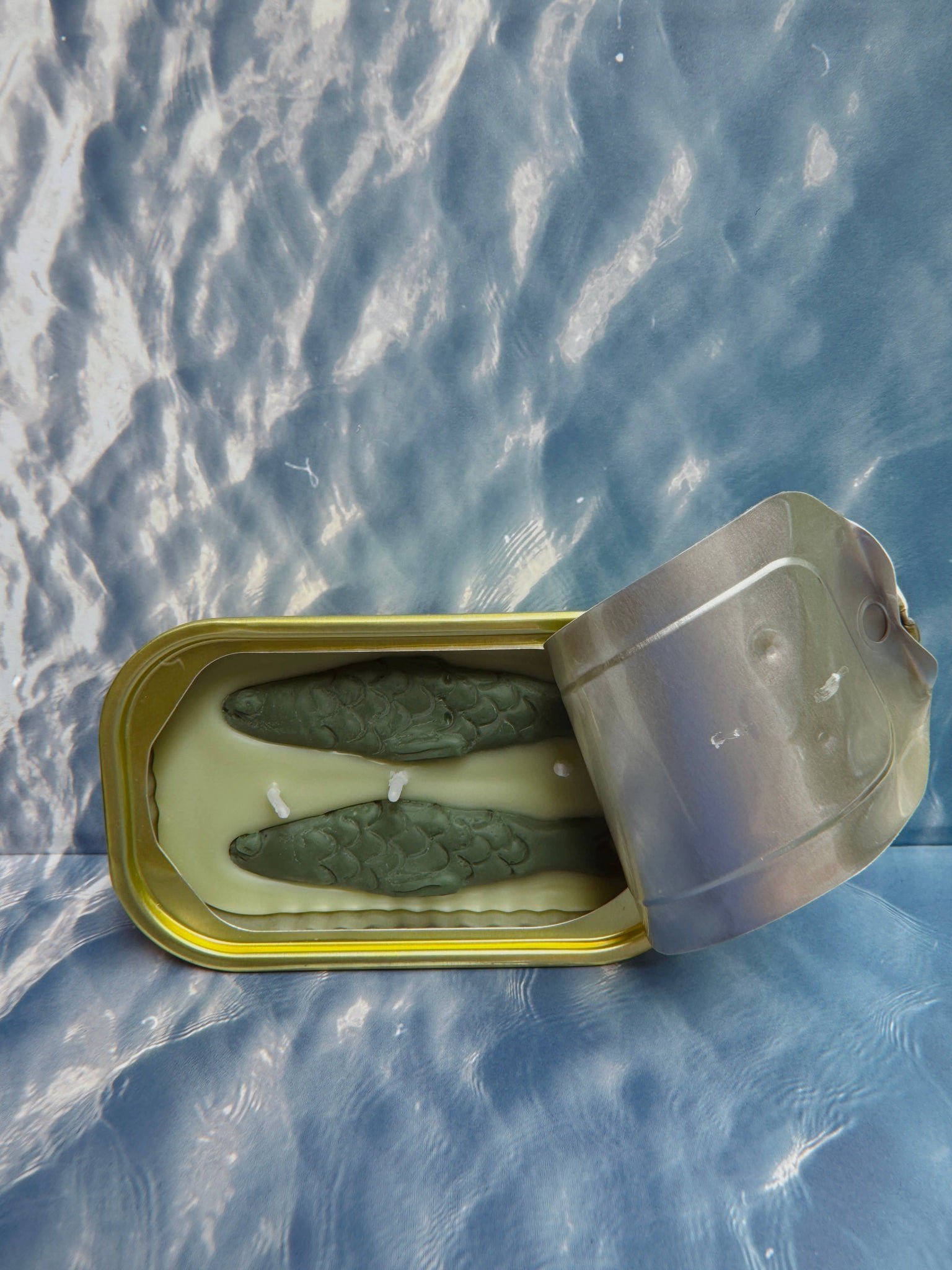 Tinned Candle - Tinned Fish Candle - Green Tea & Lemongrass