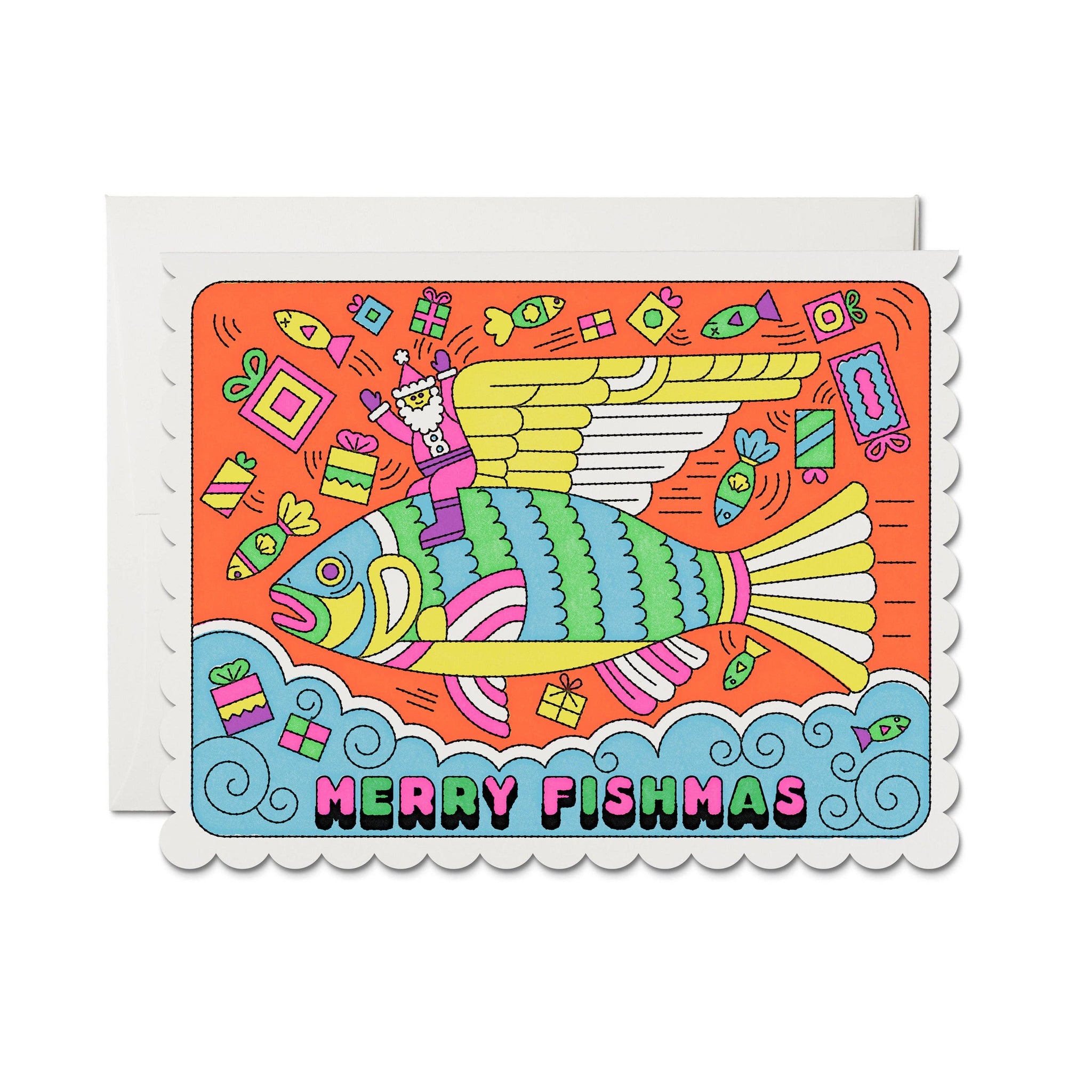 Merry Fishmas greeting card: Single
