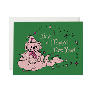 Beary New Year greeting card: Single