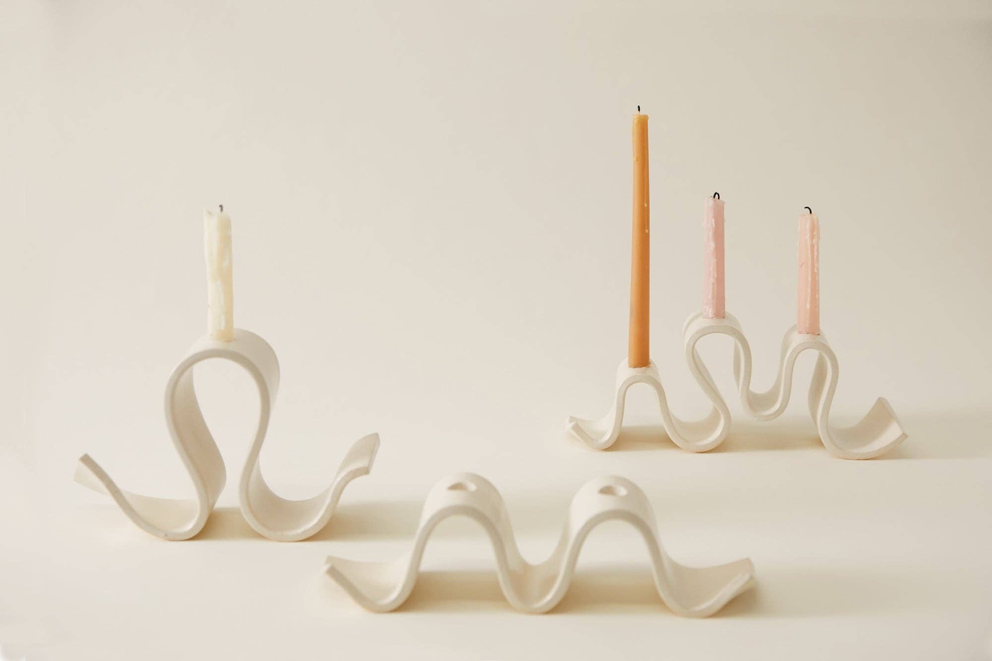 Virginia Sin - Wyat Candelabra, Cream