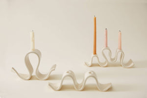 Virginia Sin - Wyat Candelabra, Cream