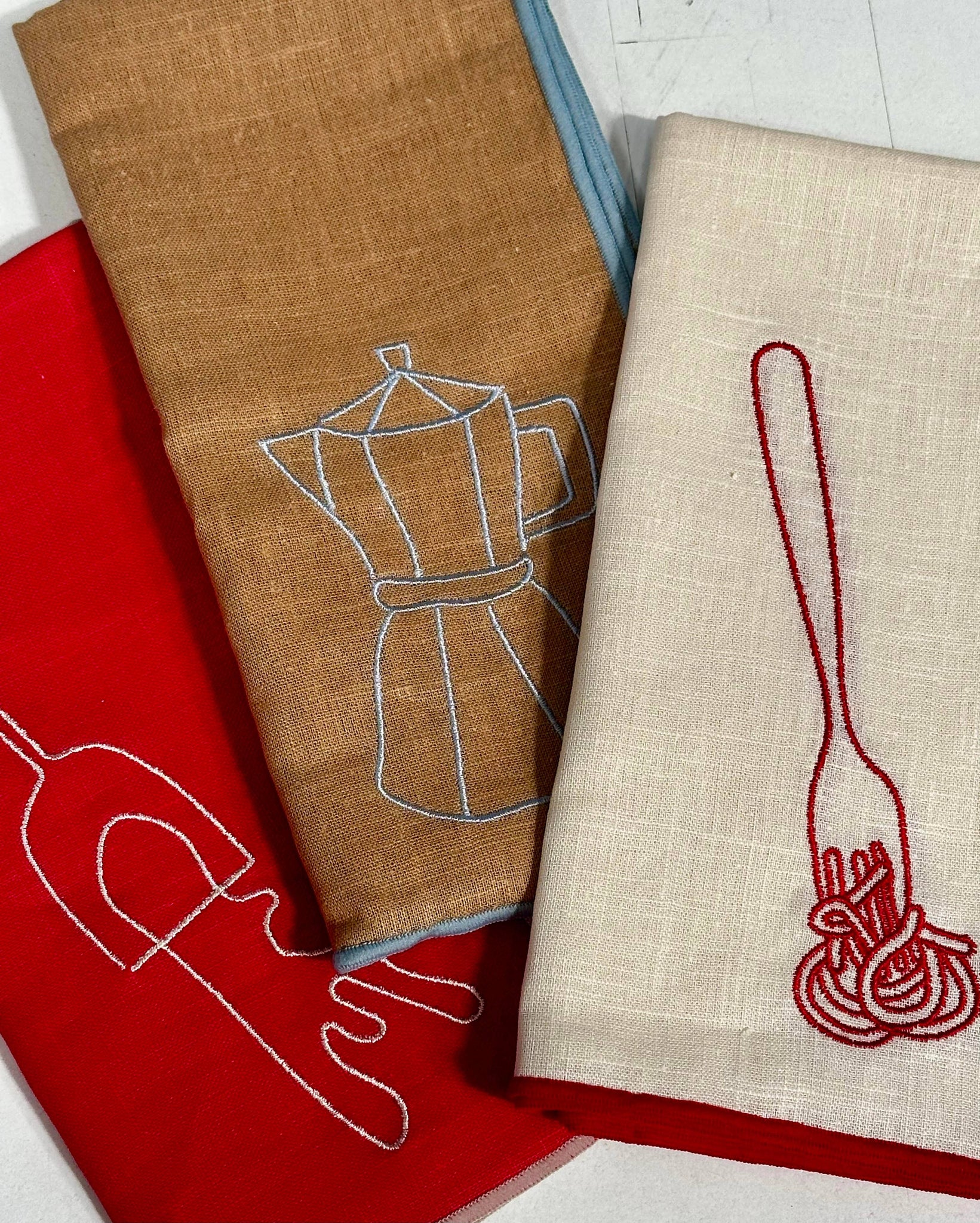 MÆGEN - Linen Blend Napkins - Spaghetti (Set of 2)