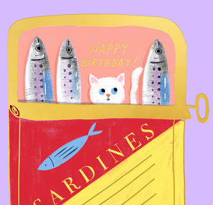 Carolyn Suzuki - TINNED FISH - Birthday Card