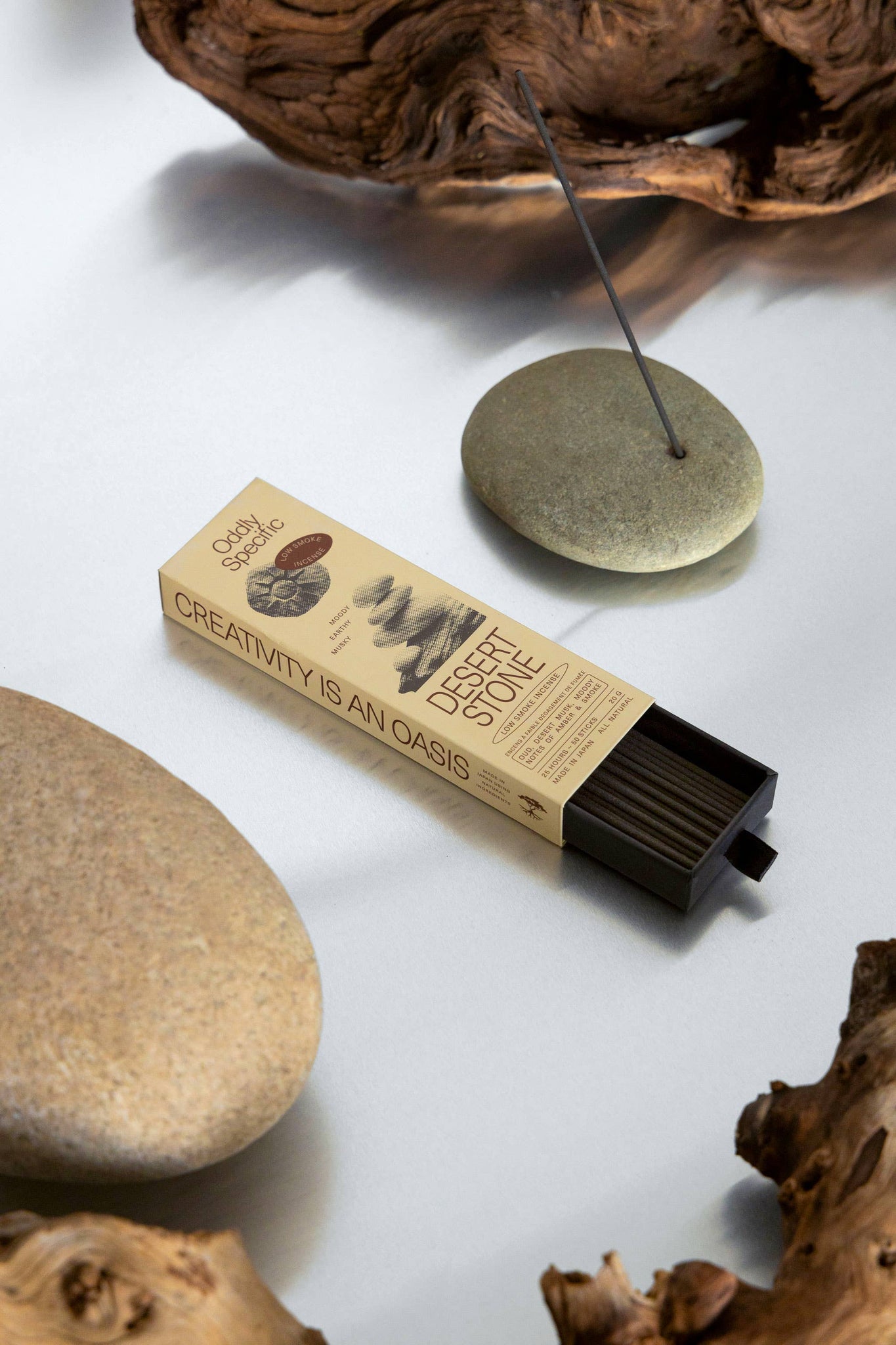 Oddly Specific - Low Smoke Incense, Made in Japan, Natural | Desert Stone