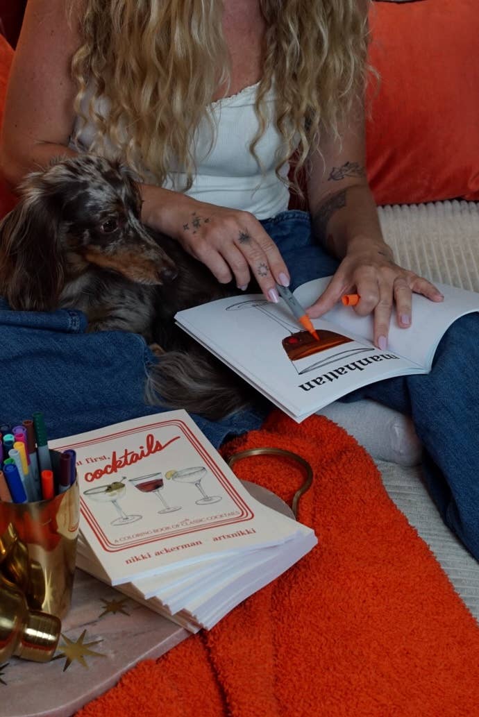 But first, cocktails: A Coloring Book of Classic Cocktails