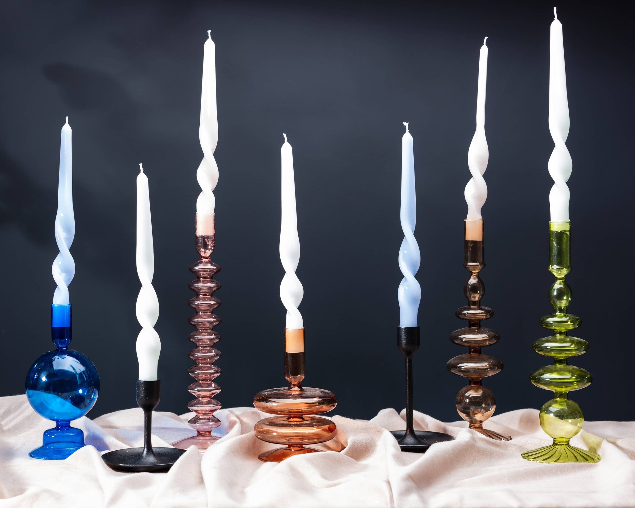 MÆGEN - MÆGEN Twist Taper Candles - 3 Pack - Ice White