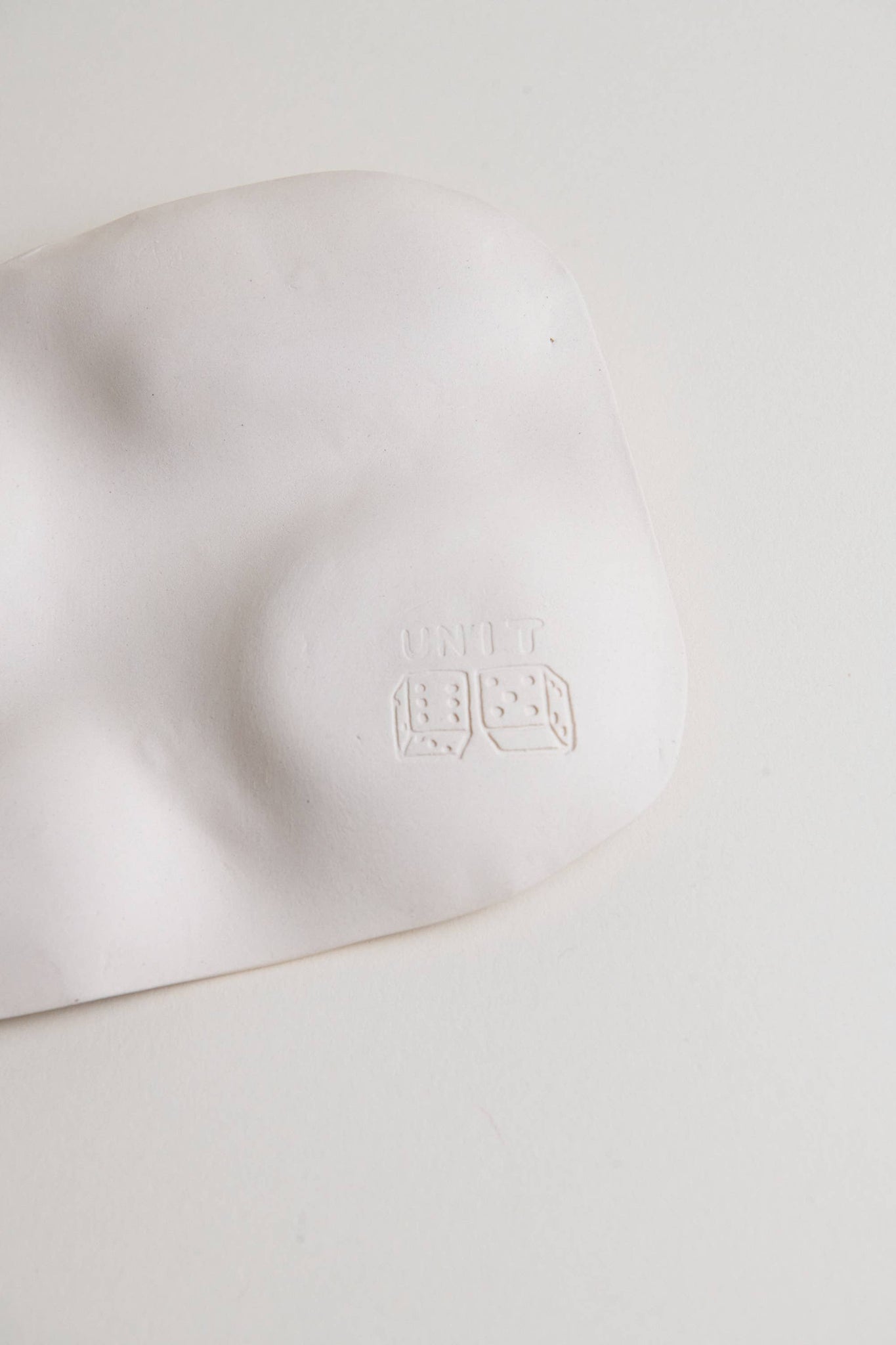 White Ceramic Snack Plate: White