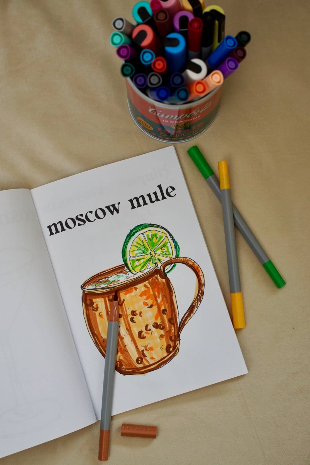 But first, cocktails: A Coloring Book of Classic Cocktails