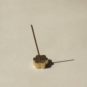 Cedar and Myrrh - Flower Brass Incense Holder