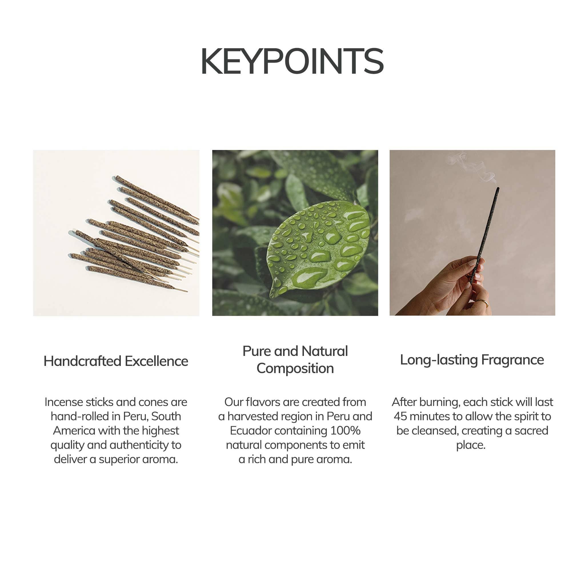 Cedar and Myrrh - Black Copal Hand-Rolled Incense Stick