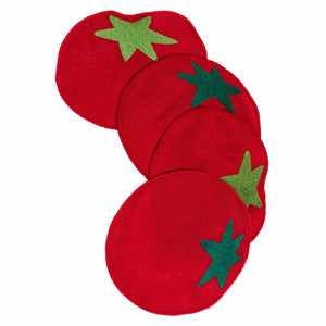 Piecework - Tomato Cocktail Napkins - Set of 4