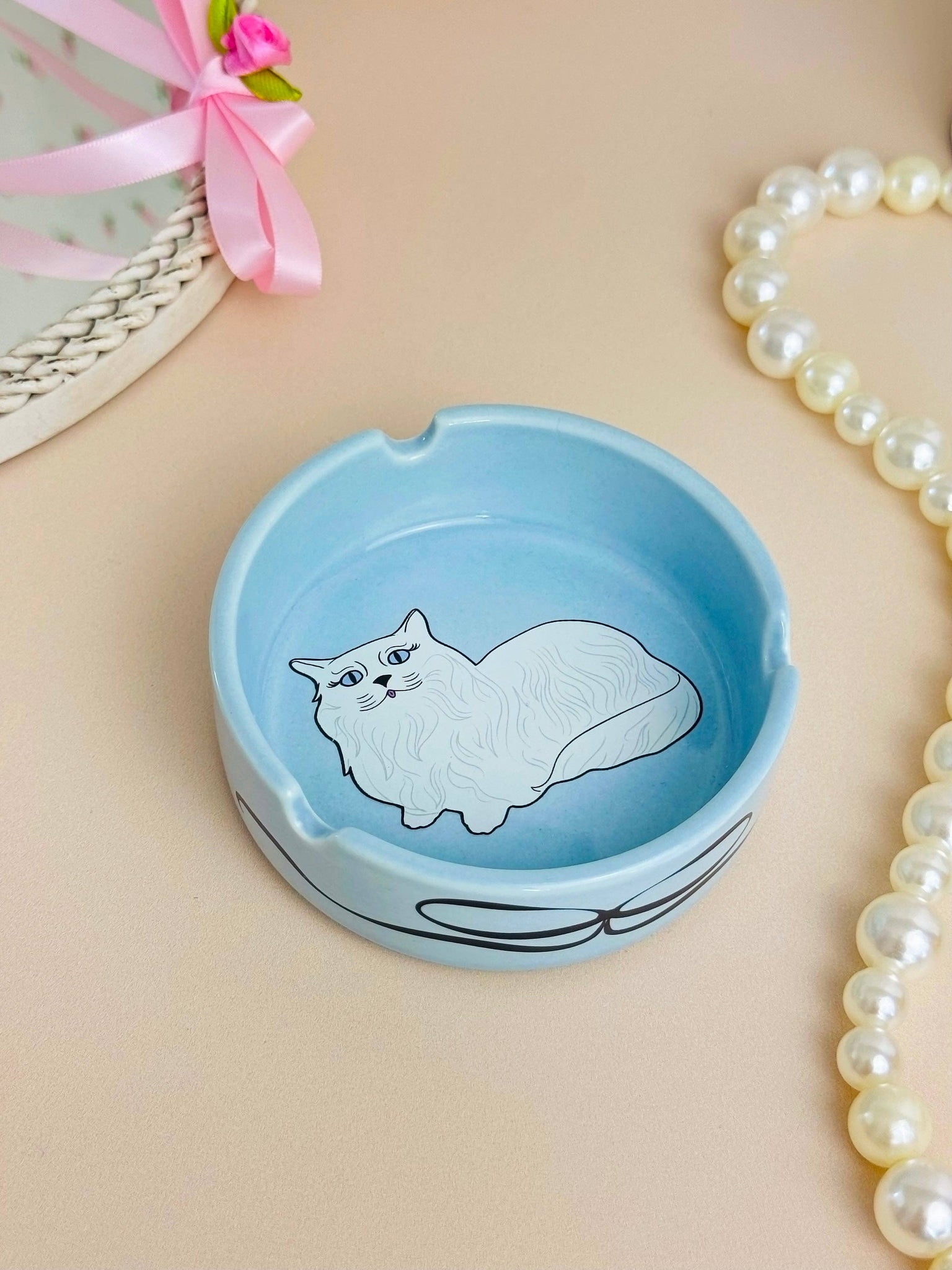 MISS KITTY CERAMIC ASH TRAY