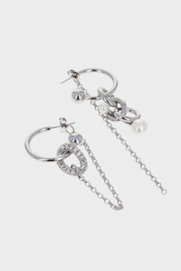 ABEL PEARL EARRINGS - PALLADIUM