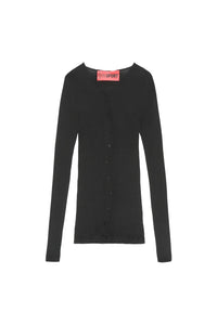 CLAIRE SEAMLESS CARDIGAN - BLACK