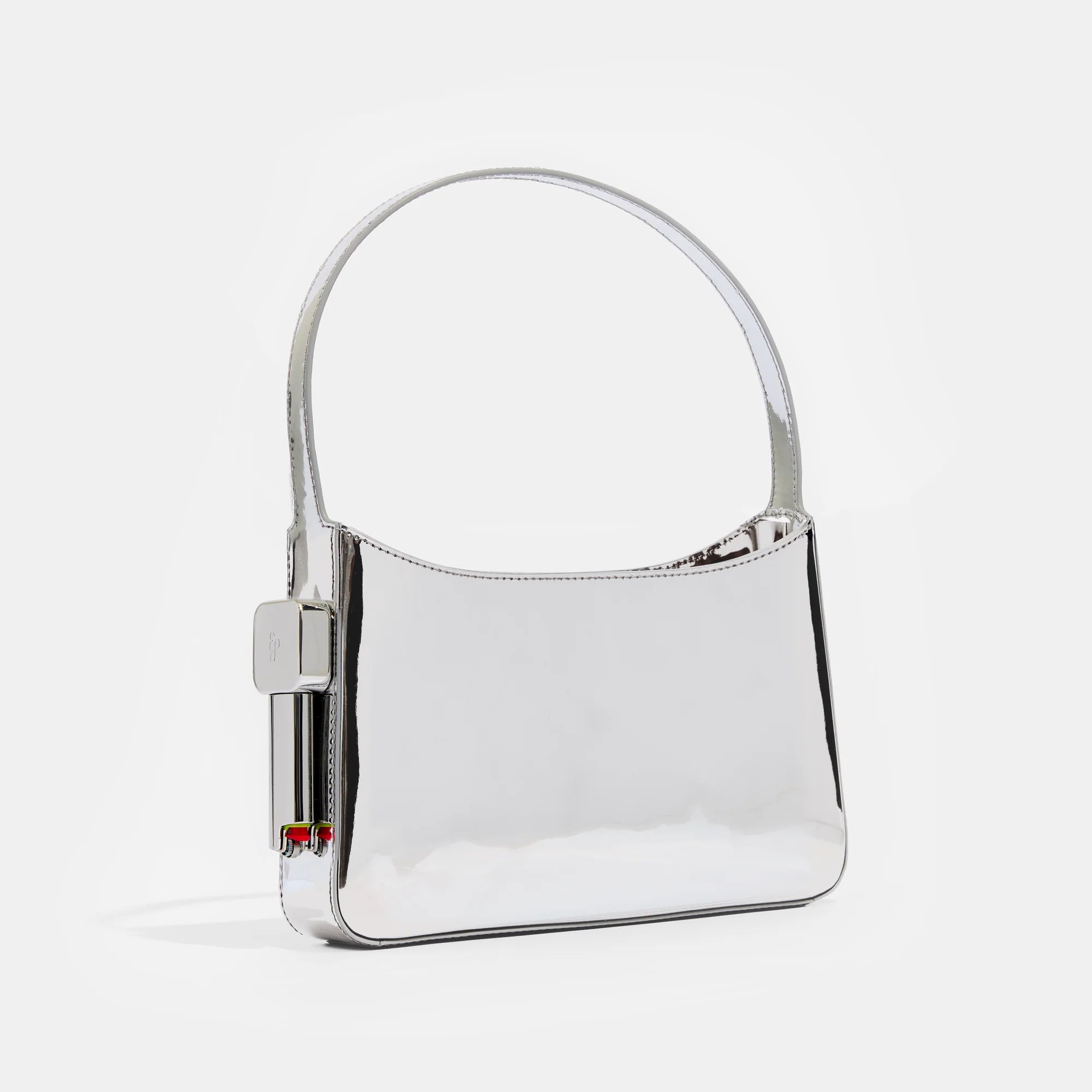BURN SHOULDER BAG IN SILVER MIRROR