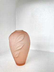 FROSTED FLORAL VASE