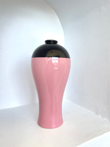 PINK & BLACK DECO VASE
