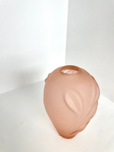 FROSTED FLORAL VASE