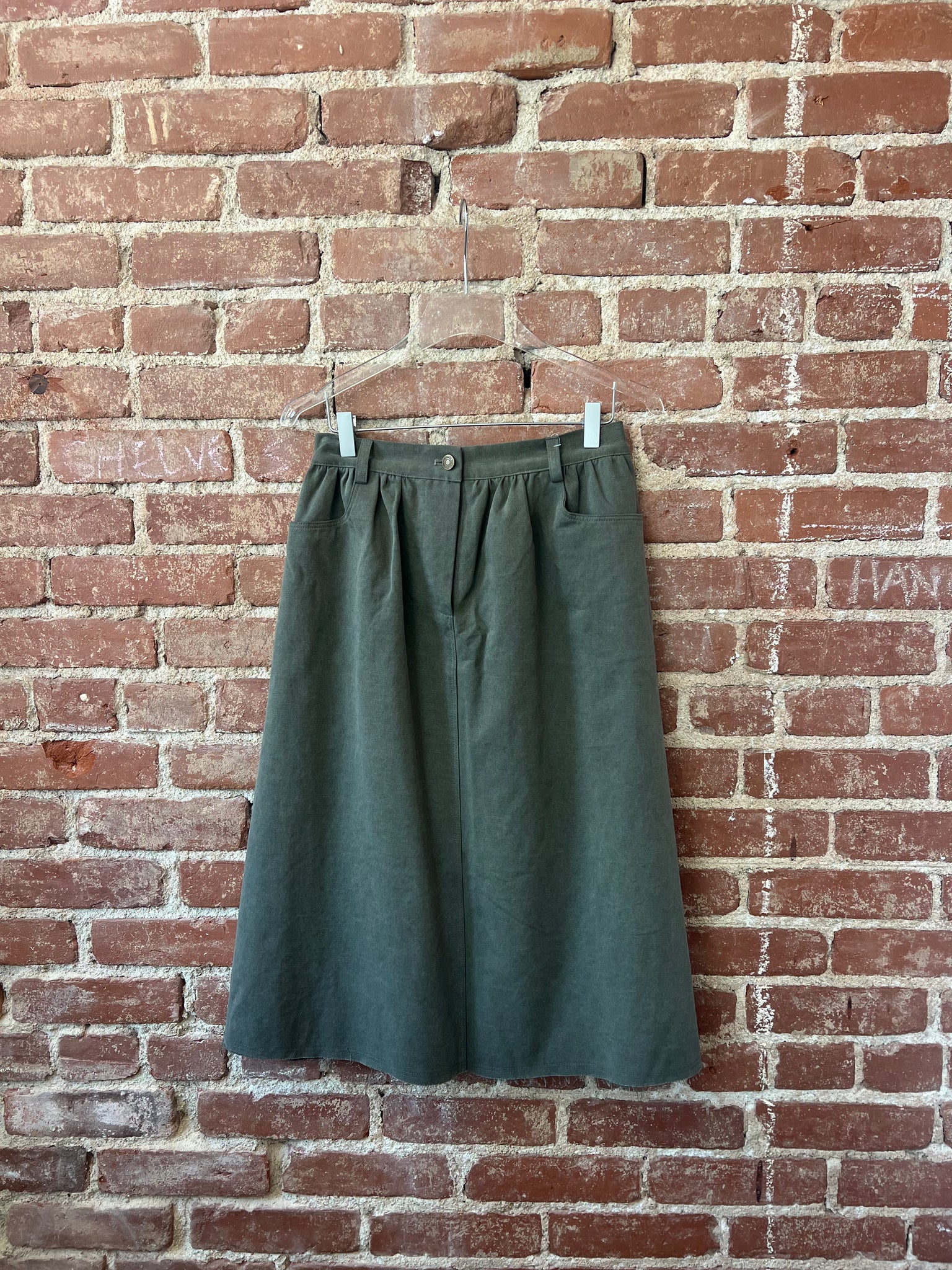 KOREAN KHAKI SKIRT