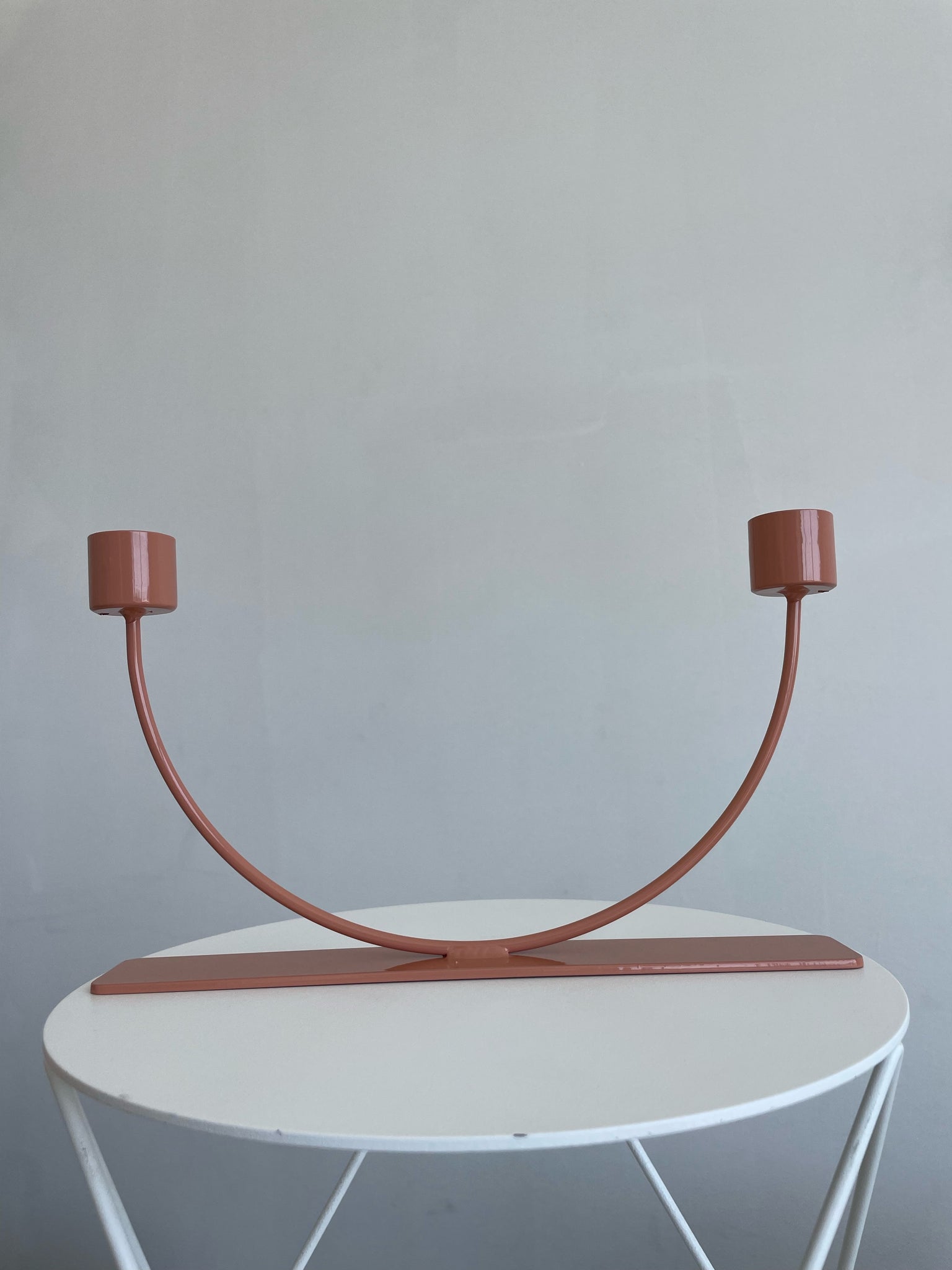 U CANDLESTICK HOLDER - DESERT ROSE