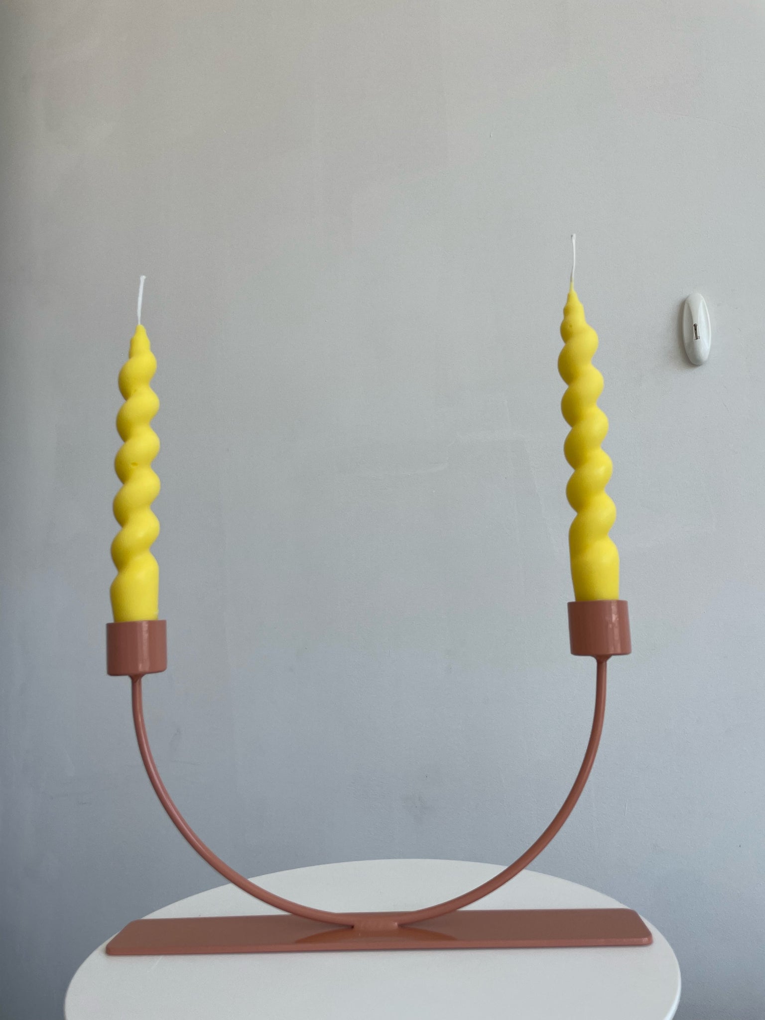 U CANDLESTICK HOLDER - DESERT ROSE
