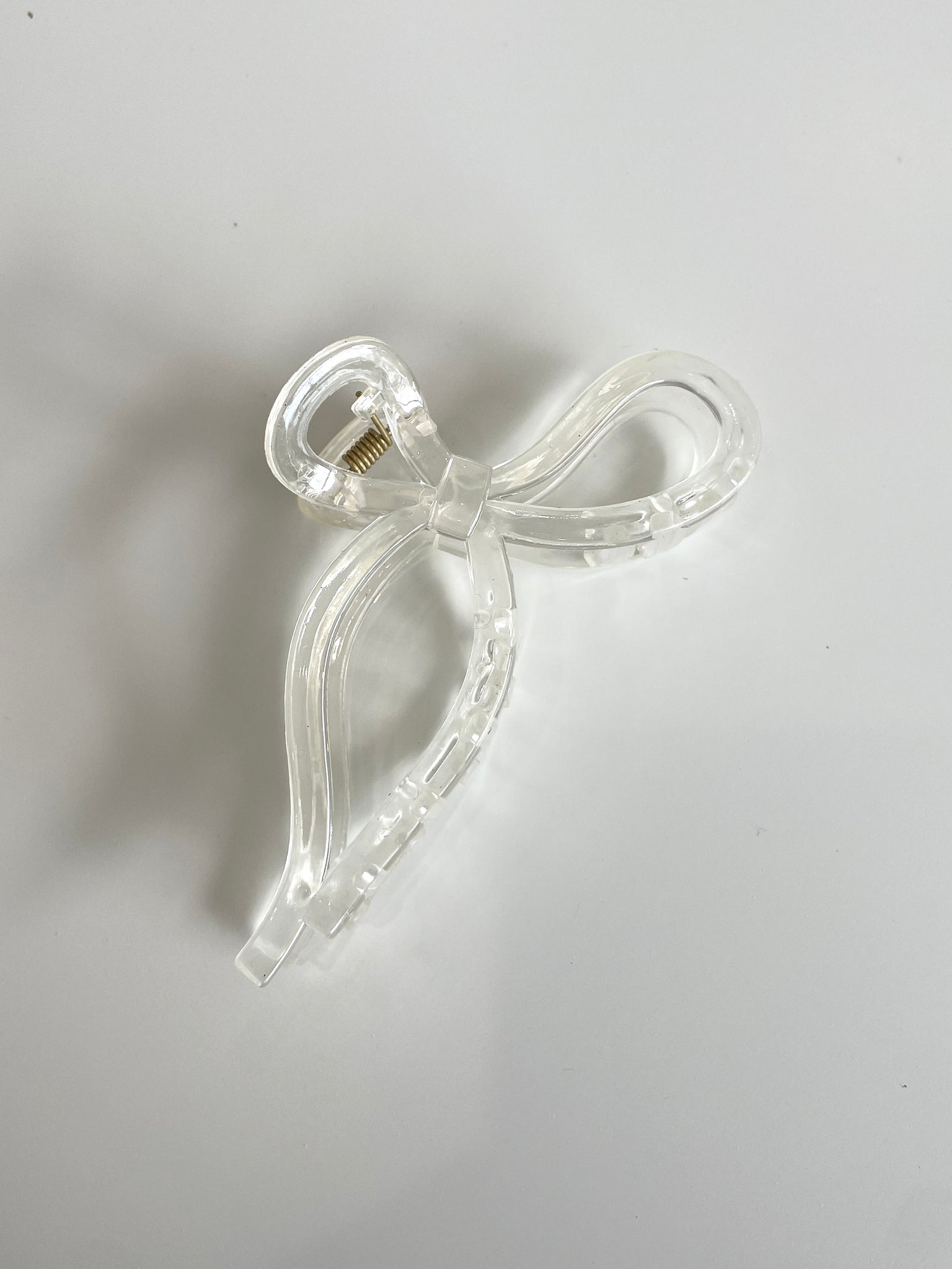 BIG BOW HAIR CLAW - GLASS