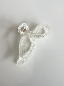 BIG BOW HAIR CLAW - GLASS