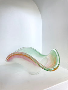 RAINBOW WAVES GLASS BOWL