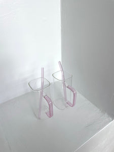 TALL SQUARE GLASS MUGS