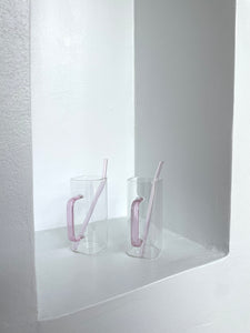 TALL SQUARE GLASS MUGS
