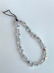 IRIDESCENT BEADED PHONE CHARM