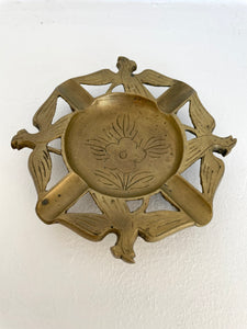 PEACE AND LOVE BRASS ASH TRAY