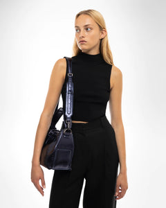 LEAGUE SMALL METALLIC STRUCTURE - SHEENY NAVY