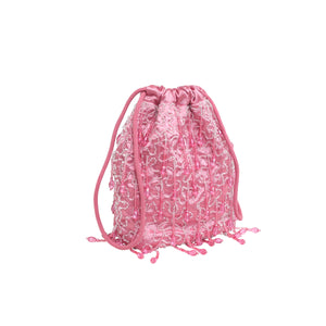 POUCH FADE BEADED - ULTRA BLUSH