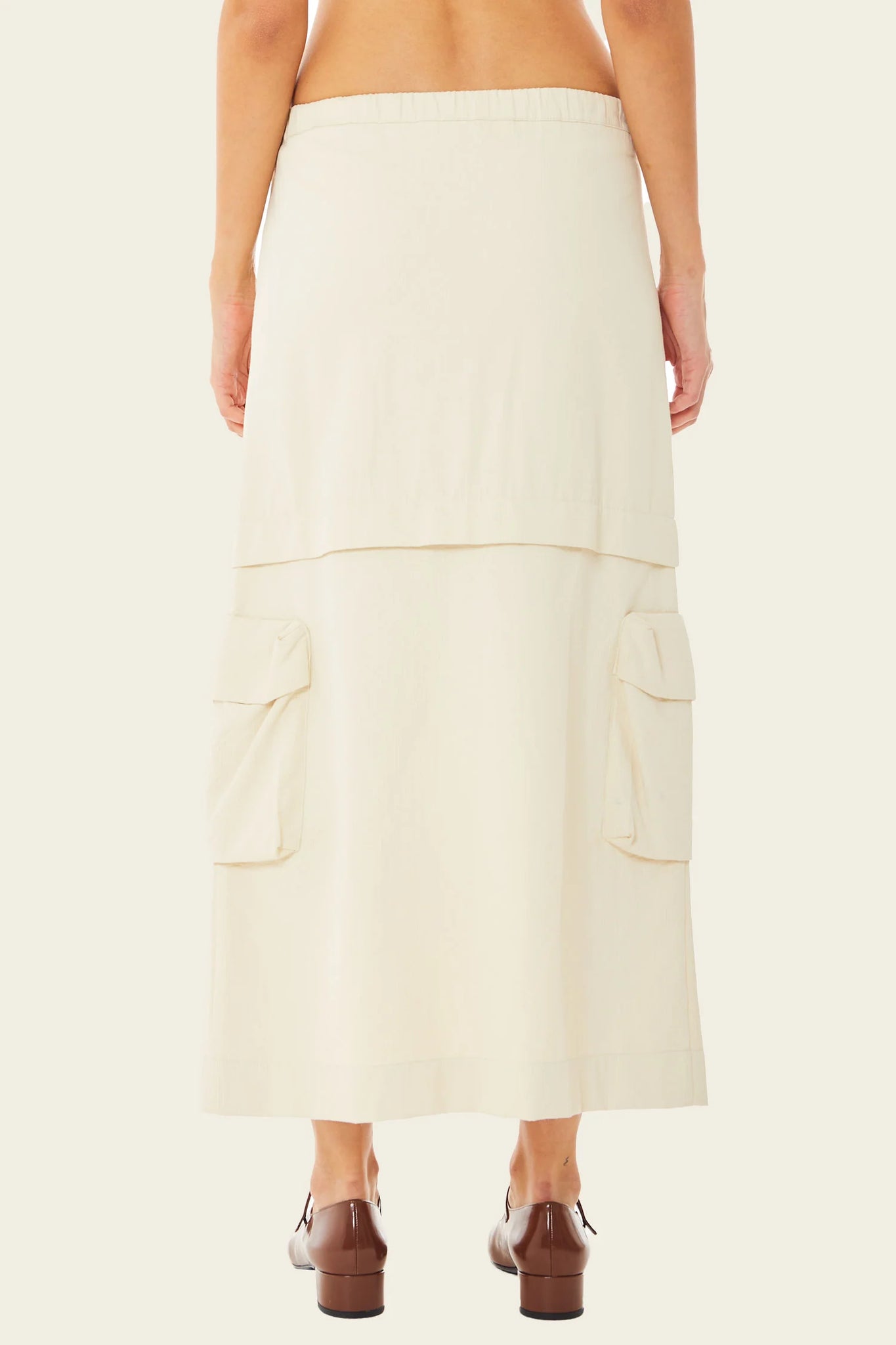 OWEN CARGO MIDI SKIRT - CLOUD