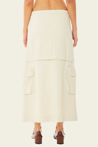 OWEN CARGO MIDI SKIRT - CLOUD