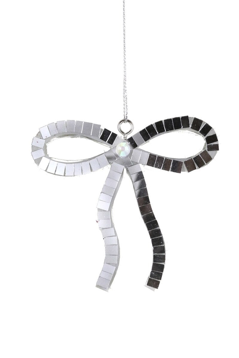 PETITE DISCO BOW ORNAMENT