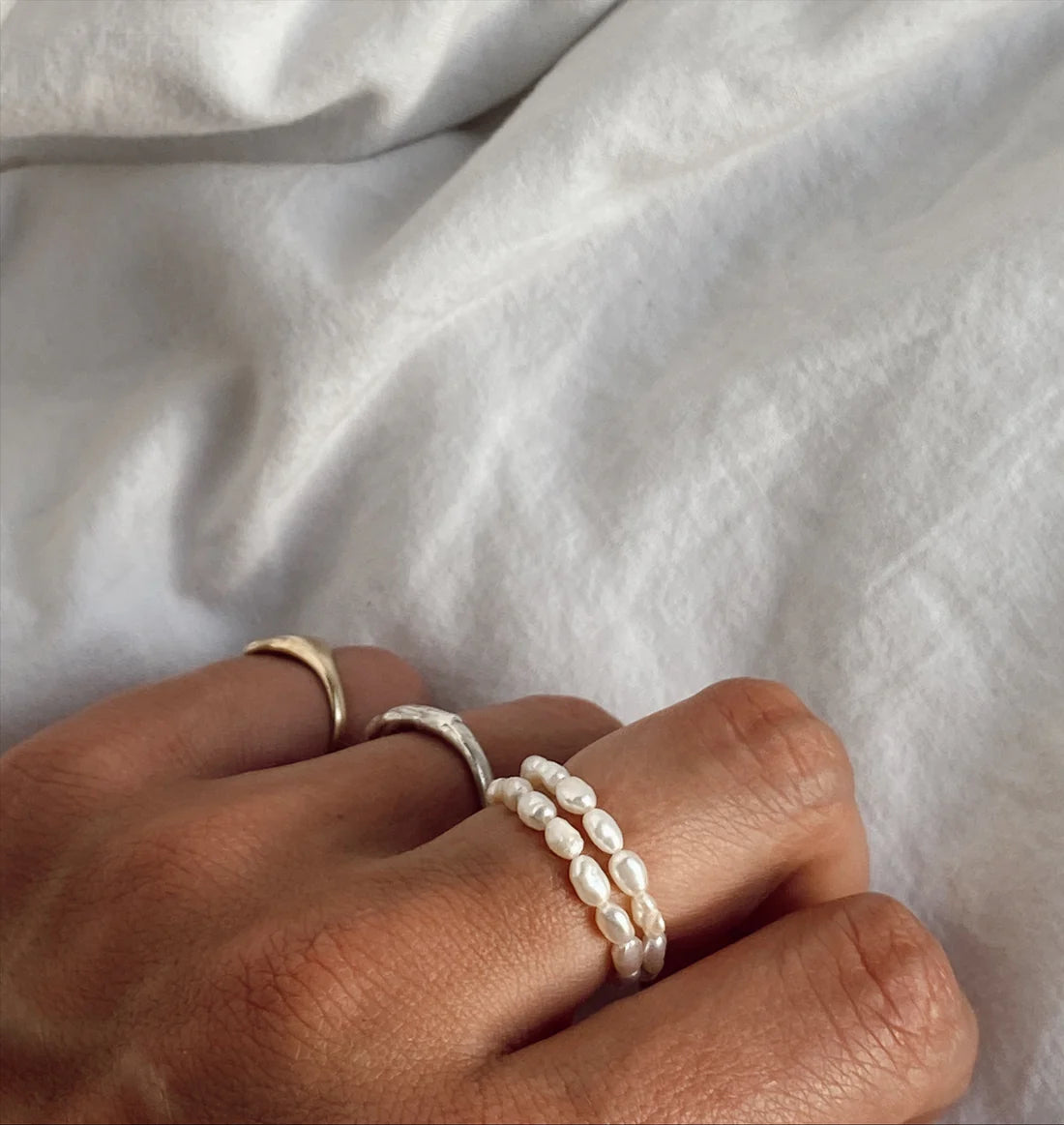Name On Rice Ring RICE PEARL RING – Ri-Ri-Ku