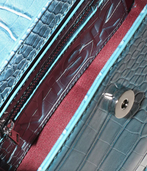 CRANE SHINY CROCO - AIR FORCE BLUE