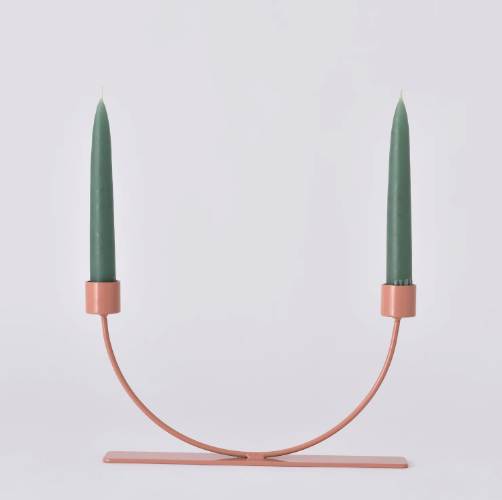U CANDLESTICK HOLDER - DESERT ROSE