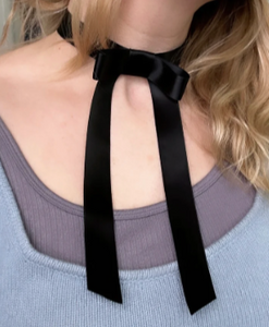 RIBBON NECKLACE - BLACK Ri-Ri-Ku