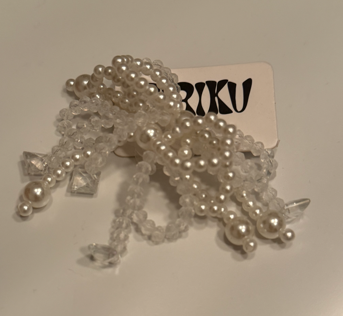CROC CHARM SET - PEARL + CRYSTAL