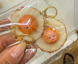 FRIED EGG KEWPIE KEYCHAIN