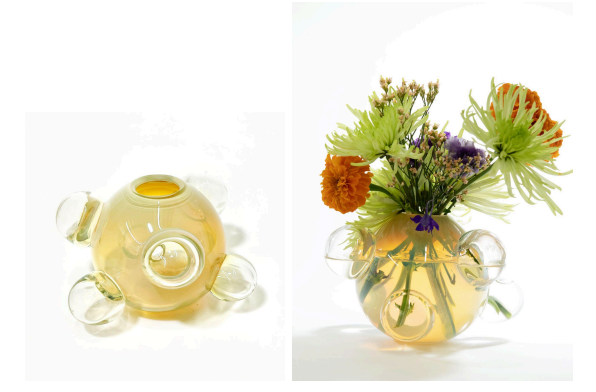 SMALL BUBBLE VASE - IRIS YELLOW