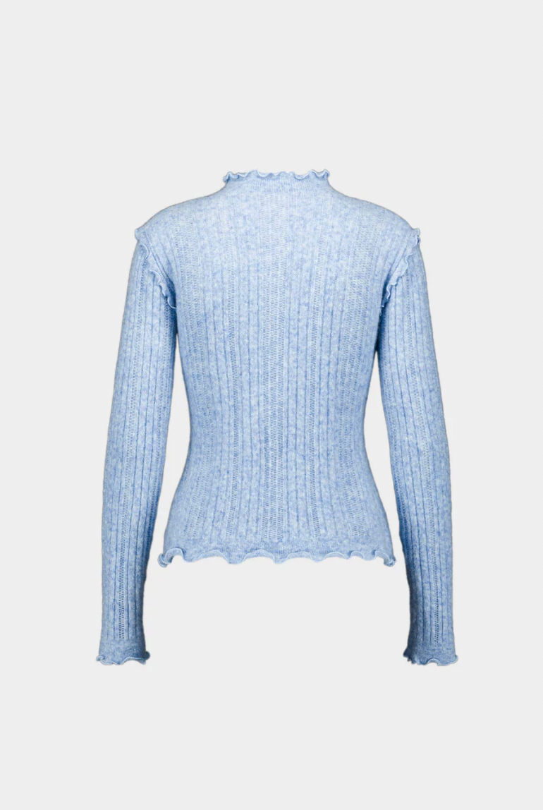 ICE BLUE FRILL KNIT